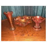 Carnival Vase and Dish