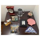 Collectibles Lot Including Vase & Clock
