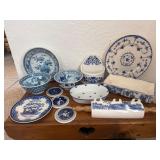 Blue and White Dish & Wall Hangings