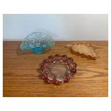 Carnival Glass & Fenton Glassware Lot of 3