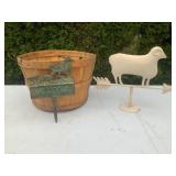 Cast Iron Duck Sign, Metal Sheep, Basket
