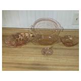 Pink Depression Glass Lot