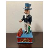 Uncle Sam Cast Iron Mechanical Coin Bank