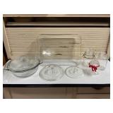 Anchor Clear Baking Dishes, Pyrex Lid, & Jar Lot