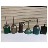 Lot of 6 Oil Cans
