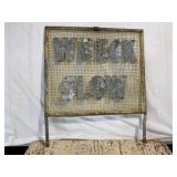 Race Track Wreck Slow Sign