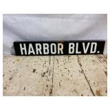Porcelain Street Sign Harbor BLVD