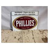 Phillies Cigar Metal Embossed Sign
