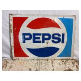 Pepsi Single Sided Painted Metal Sign