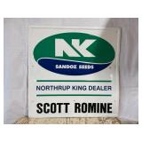 NK Seeds Dealer Single Sided Metal Sign
