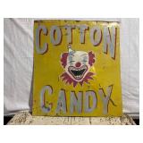 Hand Painted Metal Carnival Cotton Candy Sign