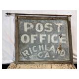 Painted Metal Post Office Hanging Sign Georgia