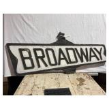 Massive Broadway Wooden Painted Sign