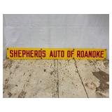 Shepherds Auto Dealership Single Sided Metal Sign