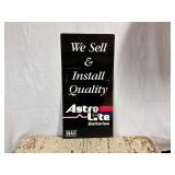 Astro Lite Batteries Single Sided Metal Sign