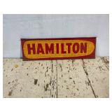 Hamilton Seed Painted Metal Spinner Sign
