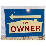 For Sale By Owner Real Estate Painted Metal Sign