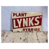 Lynks Hybrids Single Sided Embossed Metal Sign