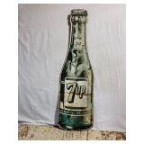 7up Bottle Sign Single Sided Painted Metal