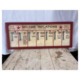 Red Star Milker Inflations Framed Masonite Sign