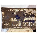 Large Ferguson System Single Sided Porcelain Sign