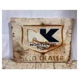 NK Seeds Double Sided Field Metal Sign