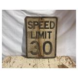 Speed Limit 30 Heavy Embossed Sign