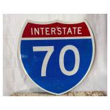 Interstate 70 Metal Single Sided Sign