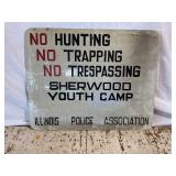 Illinois Police No Hunting Sign