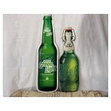 Green Light and Grolsch Lager Metal Single Sided
