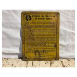 Standard Oil Safety First Station Painted Sign