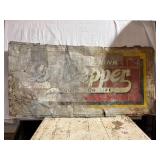 Large Early Dr. Pepper Painted Metal Sign