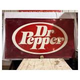 Large Dr. Pepper Painted Metal Sign