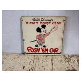 Mickey Mouse Club single-sided masonite sign