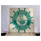 Great River Road Illinois Road Sign
