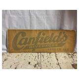 NOS Canfield's Ginger Ale Rice Paper Painted Sign