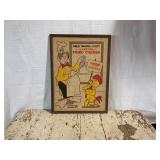 Wally Walrus Fried Chicken Framed Advertising