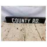 Porcelain Street Sign County RD