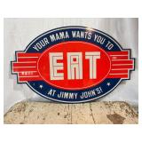 Jimmy John's Single Sided Metal Sign