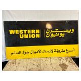 Western Union Painted Metal Sign