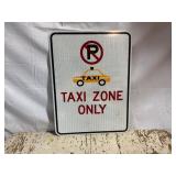 No Parking Taxi Zone Reflective Street sign