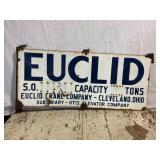Euclid Crane Company Single Sided Porcelain Sign