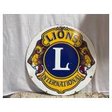 Lions International Single Sided Metal Sign