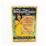 Winthrop M Baker Boston Chocolates Sign