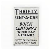Thrifty Rent-A-Car Wooden Sign