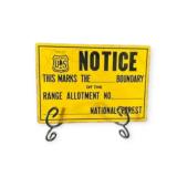 US Forest Service Department of AG Painted Metal