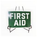 First Aid Single Sided Painted Metal Sign
