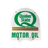 Quaker State Painted Metal Tombstone Sign