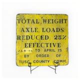 Weight Limit Wood Smaltz Road Sign