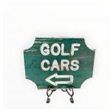 Golf Car" Wooden Arrow Sign